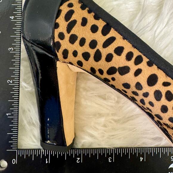 Y2K Coach Poppy Calf Hair Animal Cheetah Cap Toe Bow Detail Heel Pumps Sz 10B - Picture 9 of 11